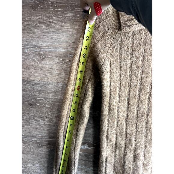 Lita by Ciara Wool blend Sweater collar long sleeves Brown Sz XXS Made in Italy - Picture 6 of 8